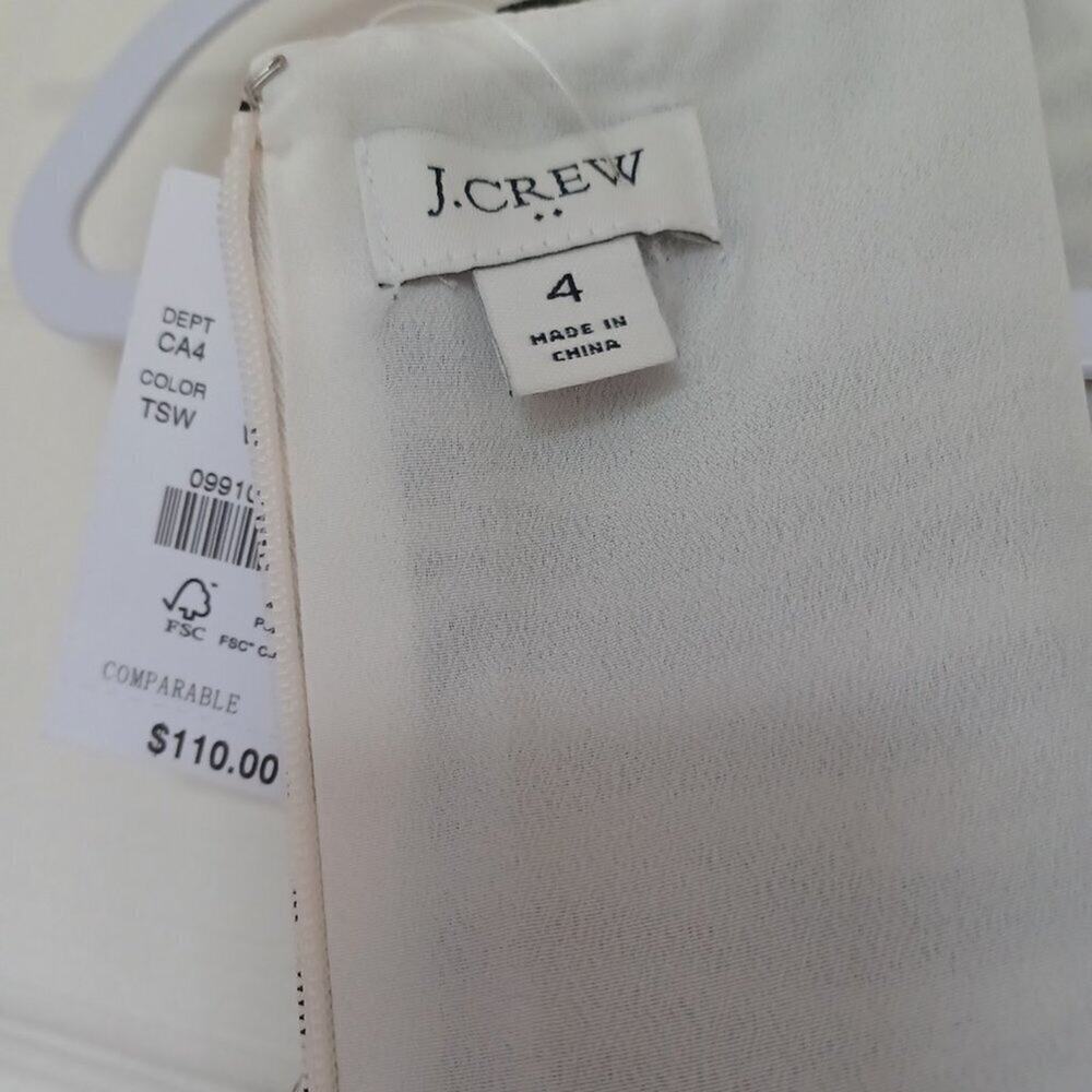 J. Crew Tiered Midi Dress Zebra Print 4 NWT - Picture 4 of 11